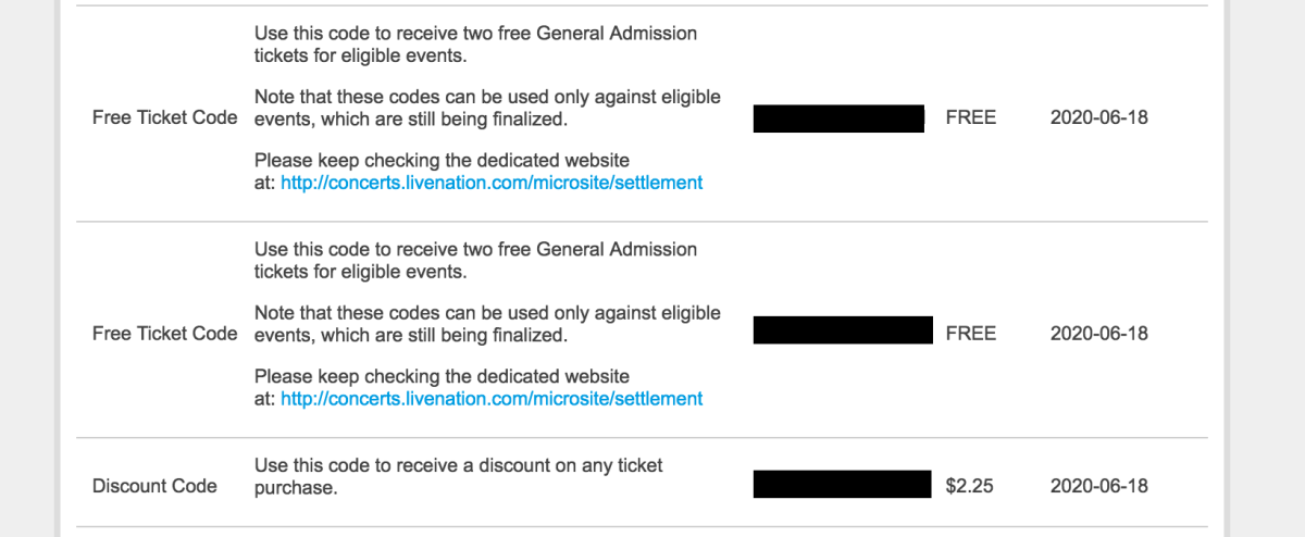 More Freebies: Check Your Ticketmaster Account!